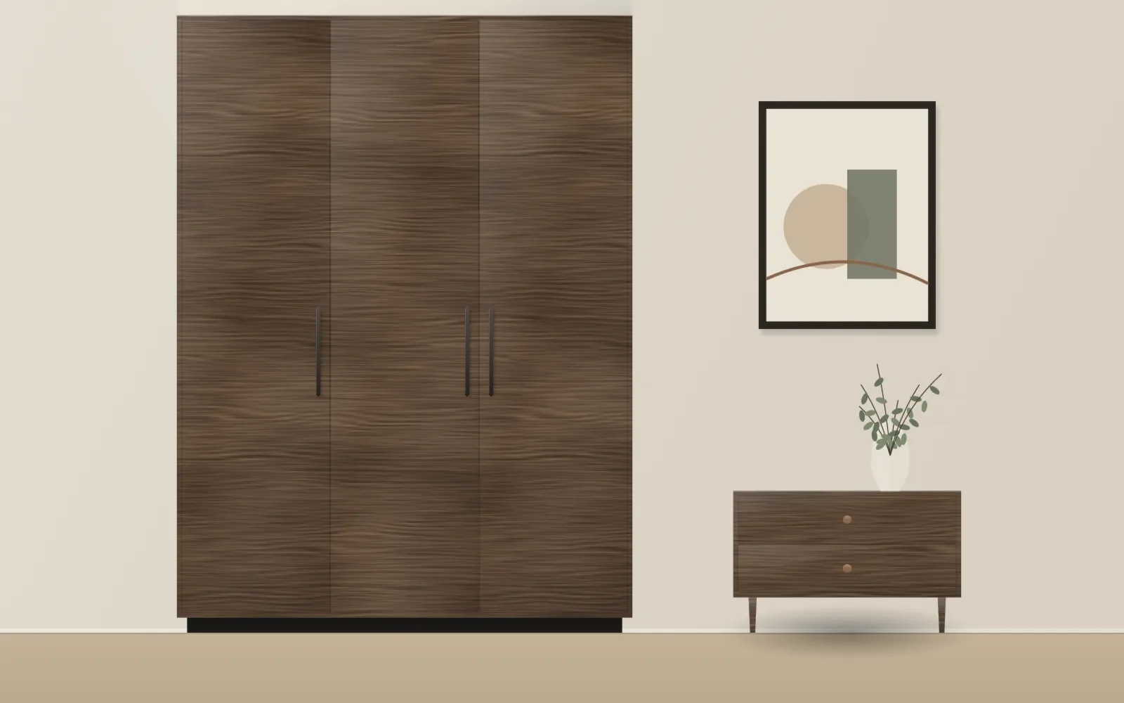 Visuel du modèle Armoire haute Trois-portes